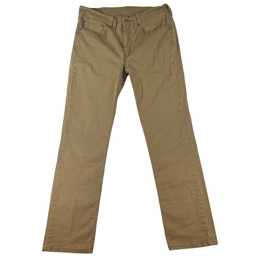 Levis 514 Pants Mens 34x32 (Fit 34x30) Casual Chinos Tan Straight Fit Khaki